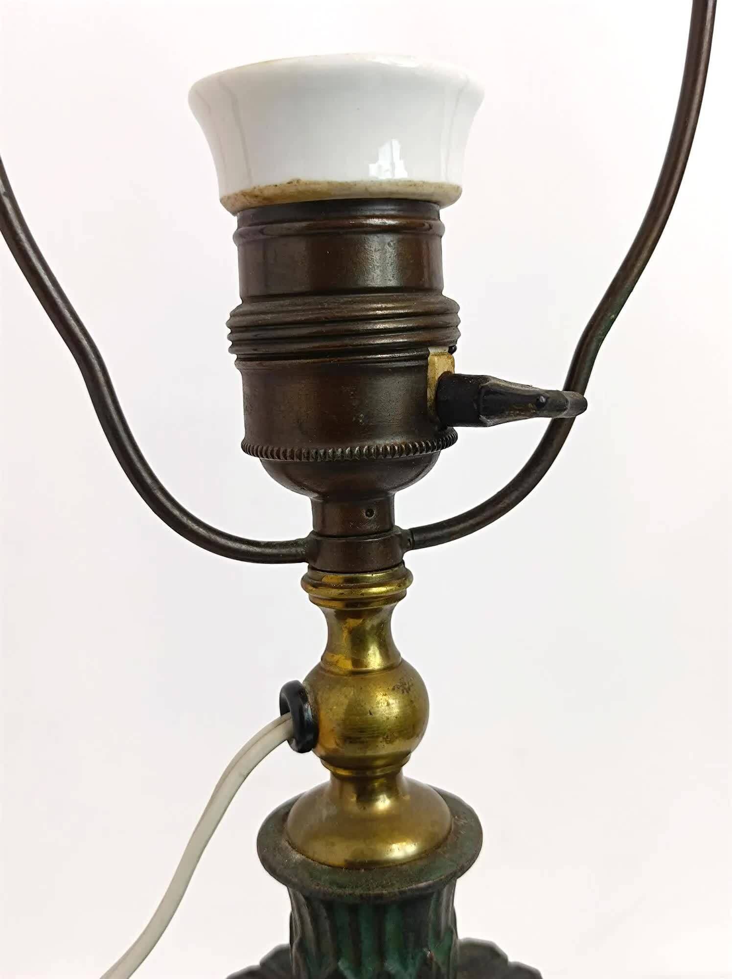 Chandelier lamp Schiller, cast iron and brass, Germany 19th century