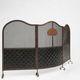 French Art Deco Wrought Iron Fireplace Screen, 1890s