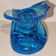 "Eole" candlestick in Saint-Louis crystal – Azure Blue