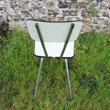 4 old chairs in sky blue formica