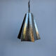 Modern hammered chrome metal suspension