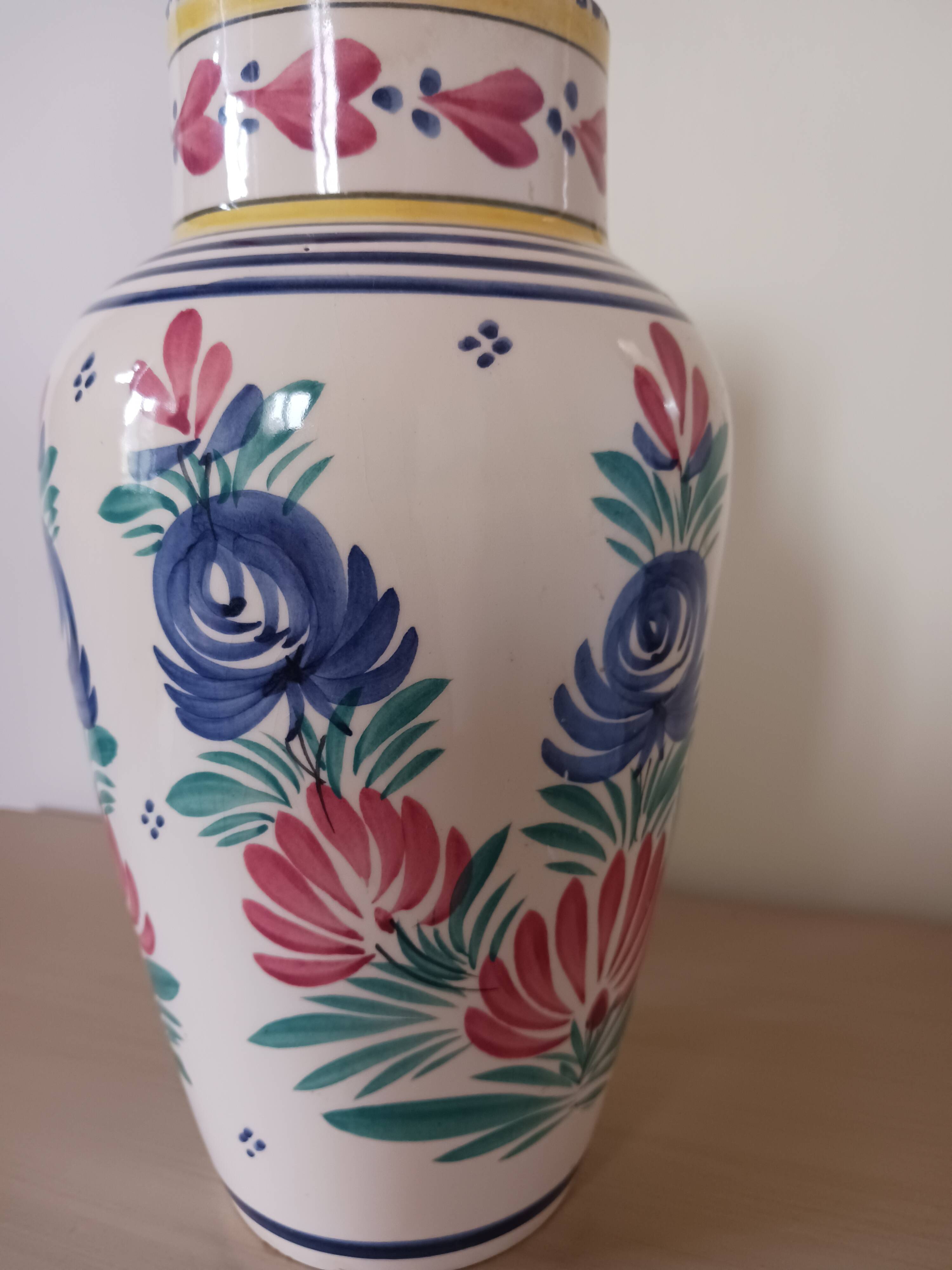 Antique Henriot Quimper vase