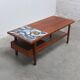 Walnut coffee table with ceramic tile by Jos De Mey for Van Den Berghe-Pauvers, 1960s