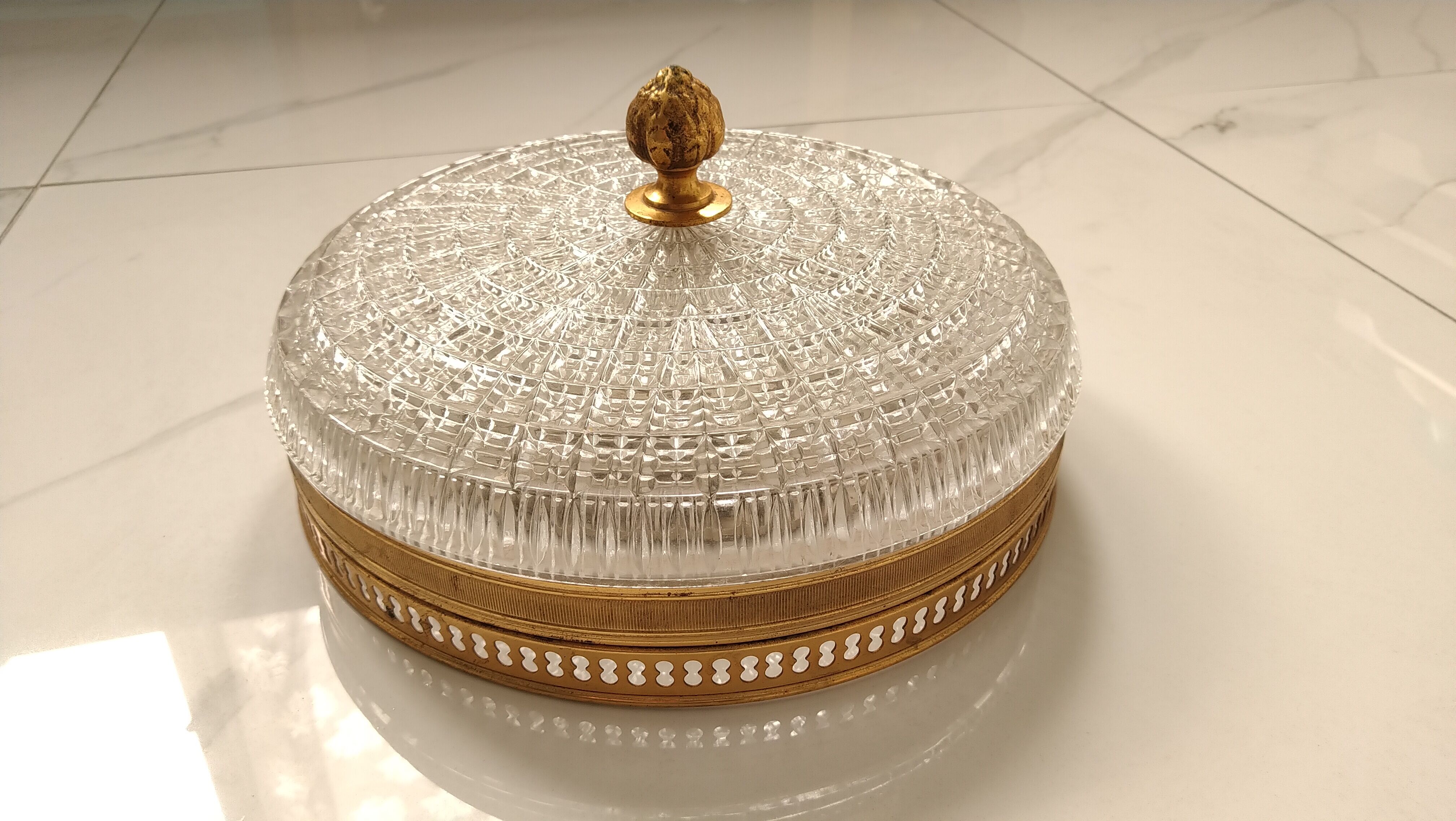 Glass and brass ceiling