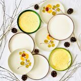 Set of 8 mismatched vintage dessert plates