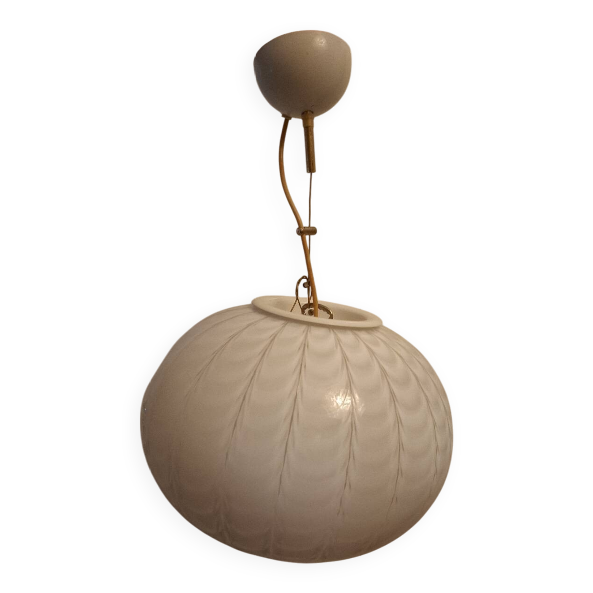 Vintage 70'S pendant light by Fabbian for Mazzega, Italy