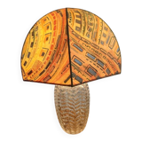 Large 1980s Lamp with Crystal Base/Vase/Handcrafted Lampshade - Unique Piece