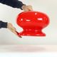 Mid-century red opaline glass ceiling light shade by OPP Jihlava, Czechoslovakia, 1960s
