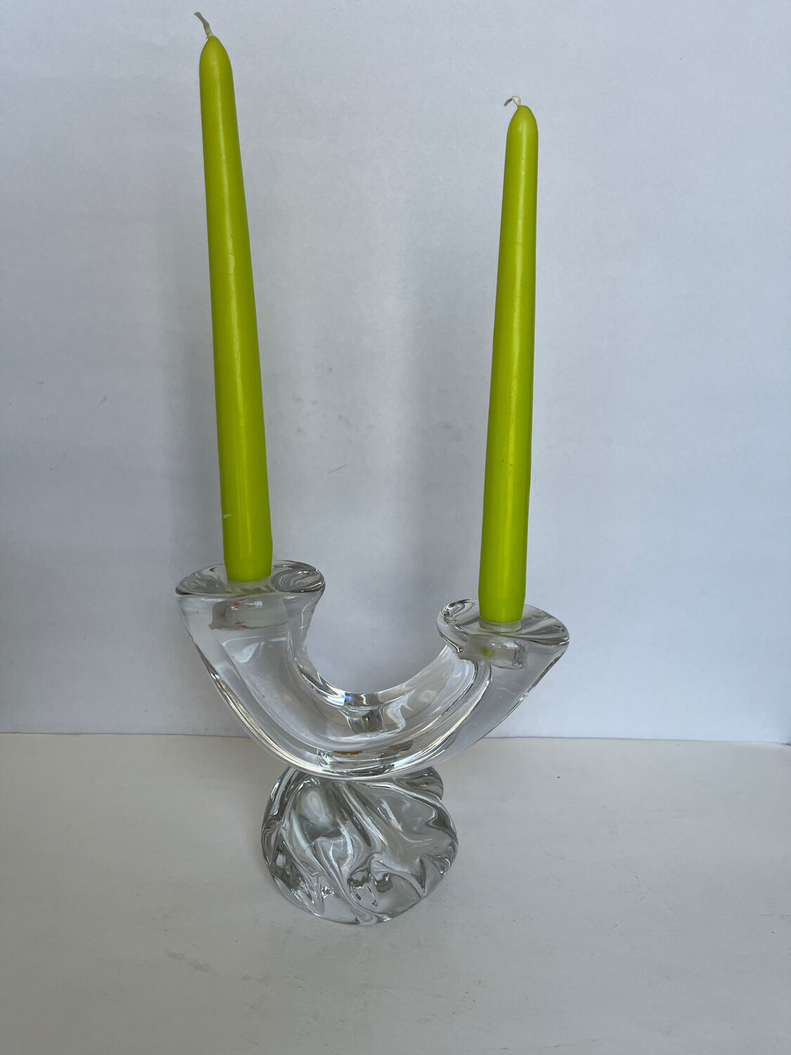 Daum crystal candle holder