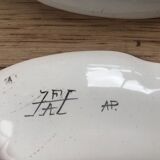 A set of 2 plates from the 19th century, L'Islettes earthenware, hand-painted decorations, rare