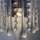 Pair of Italian wall lights Hollywood Regency with pendants and drops.