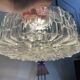 Mid-century clear glass ceiling lamp, 25 cm wide