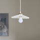 Vintage pleated white opaline glass pendant light.
