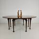 Antique English drop-leaf dining table – Victorian – 8 legs – oval shape – seats 8
