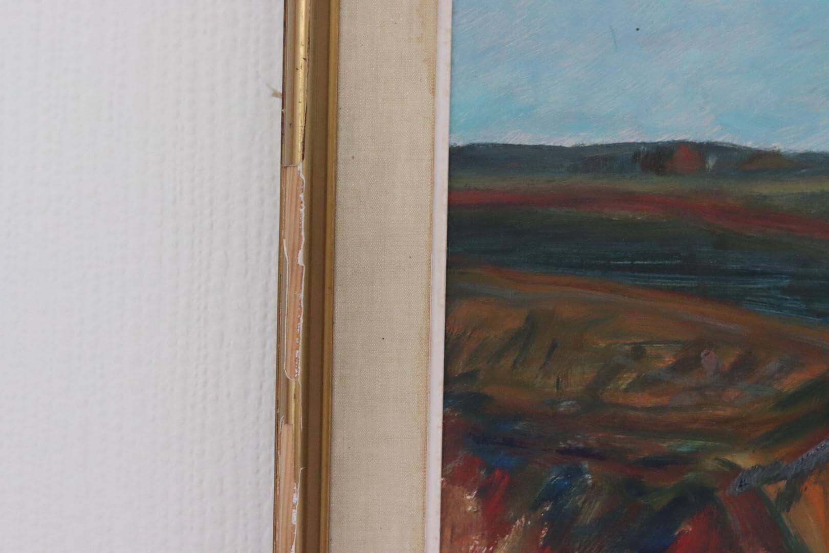 Original mid-century Swedish oil on panel – “Bold Landscape”