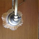 Old table lamp brass vintage tulip glass