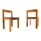 Vintage brutalist dining chairs, set of 6 - 1970s
