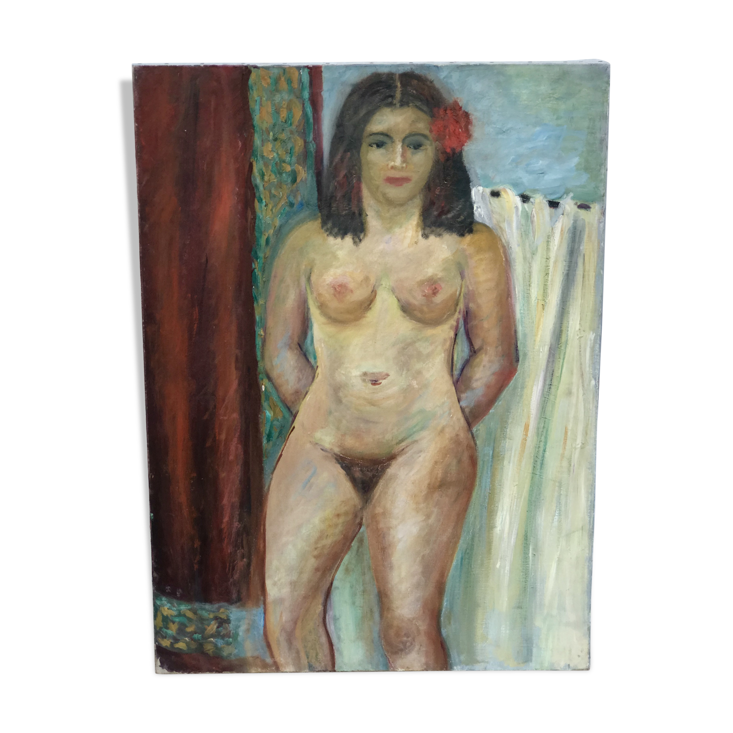 Huile femme nue