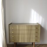 Vintage chest of drawers spindle feet