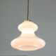 Mid-century italian green glass & brass pendant lamp
