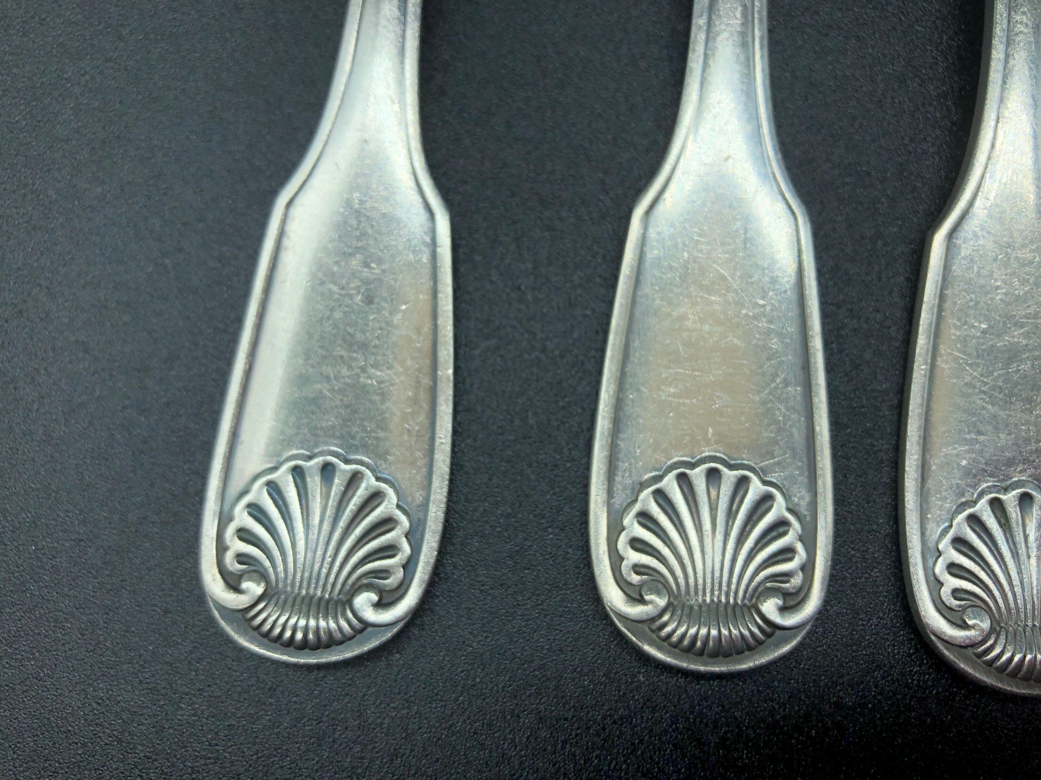 6 forks Christofle model Vendome shell
