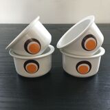 Lot 4 ramekins pop décor