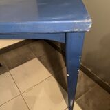 Old side table in blue wood