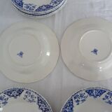 8 assiettes 160223 gien fleurs bleues 4  plates  & 4 creuses