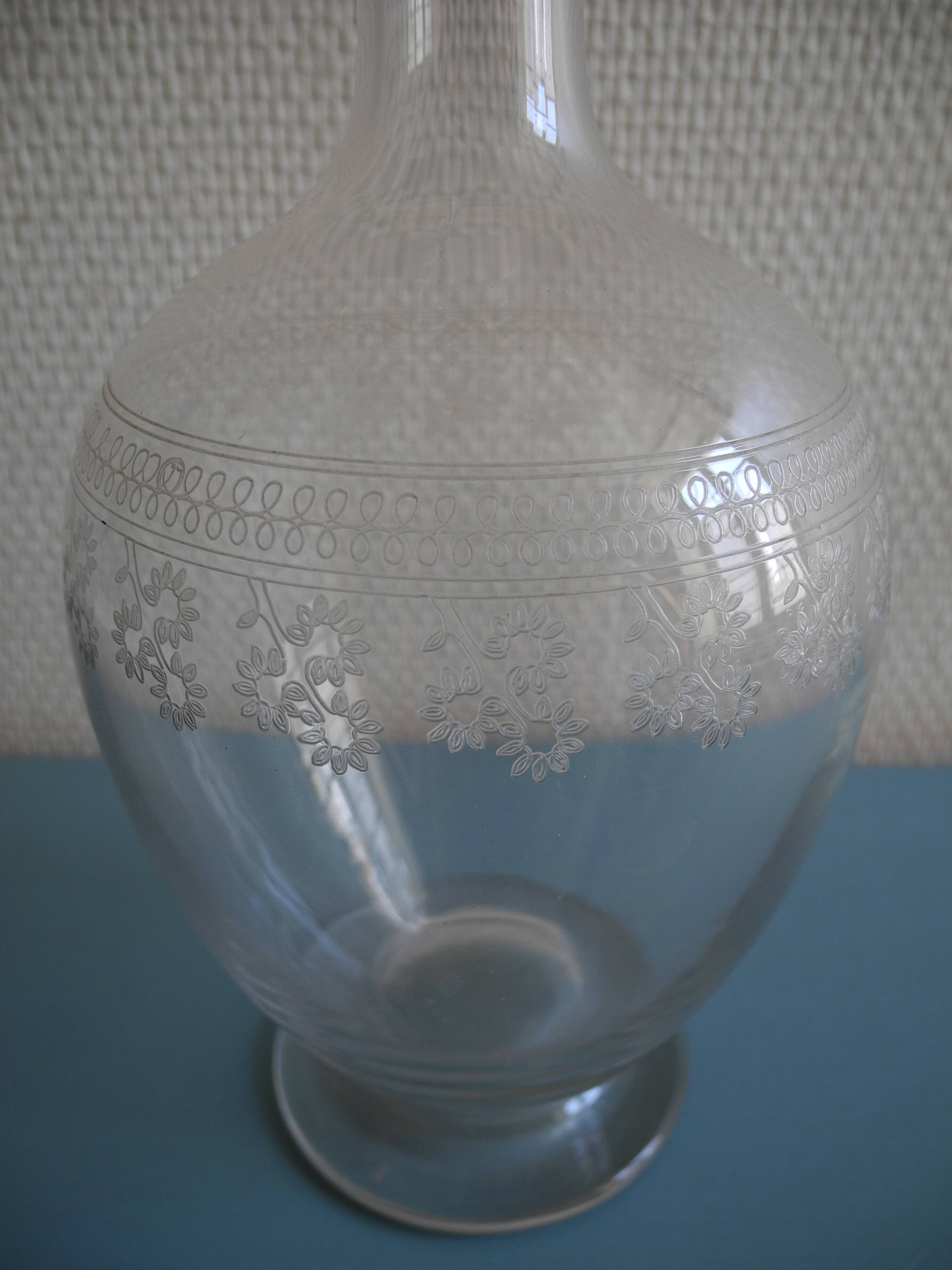 Crystal wine carafe Baccarat Pompadour antique crystal wine decanter