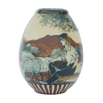 Vase en céramique de Ciboure par Richard Le Corrone