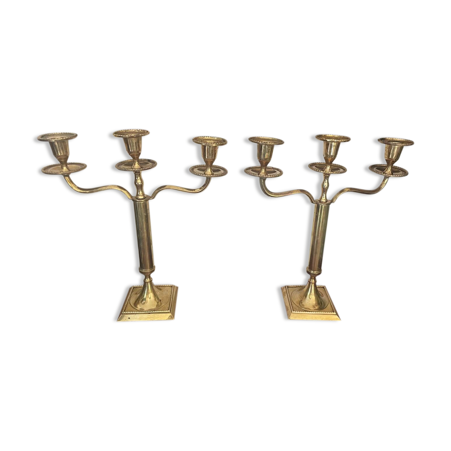 Pair of brass candlesticks