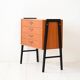 Vintage Scandinavian Teak Nightstand with Four Drawers