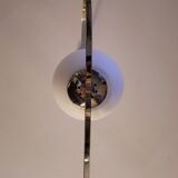 Chrome and opaline pendant lamp 1970
