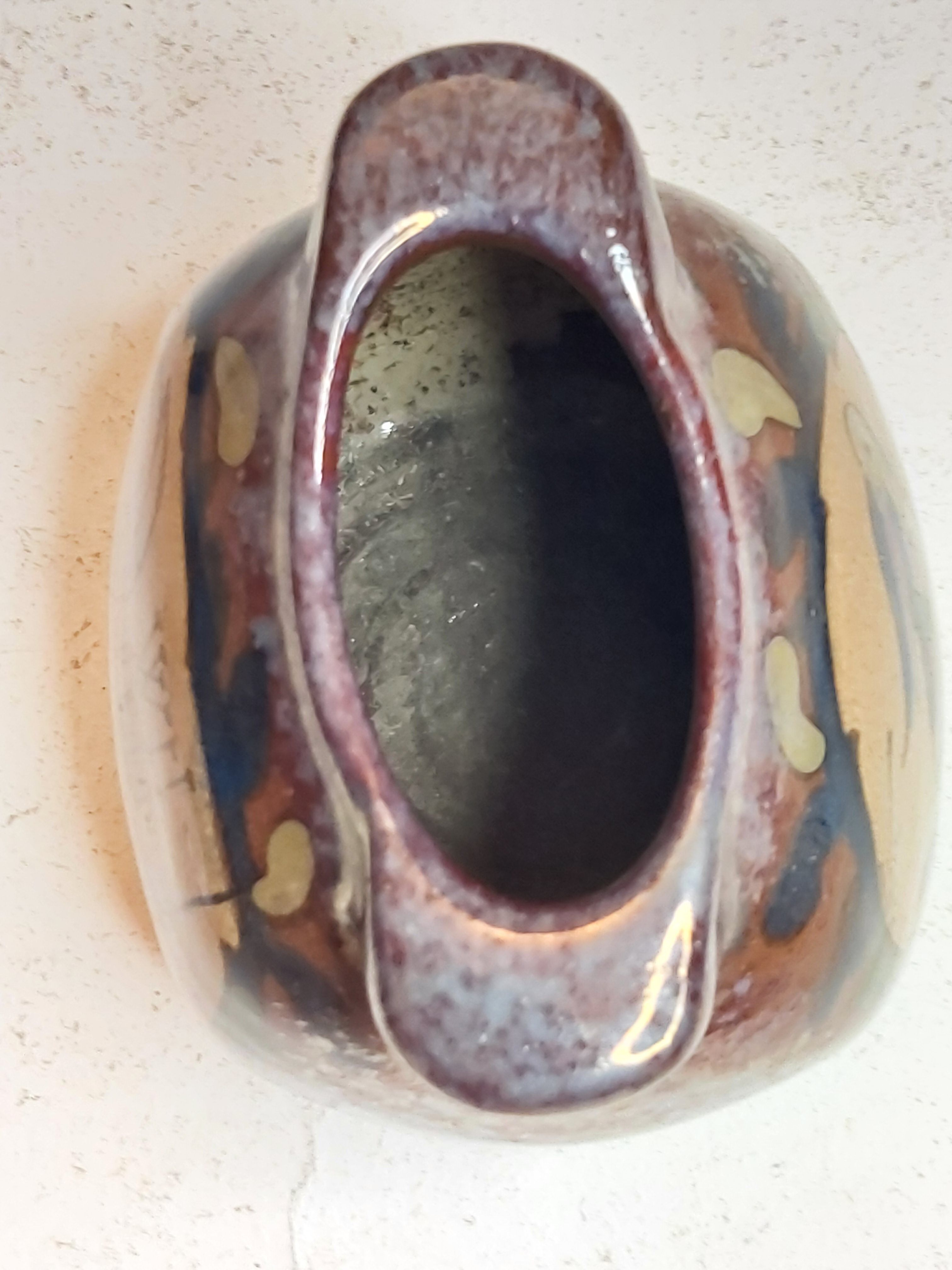 Iridescent ceramic vase DESMANT Bayeux