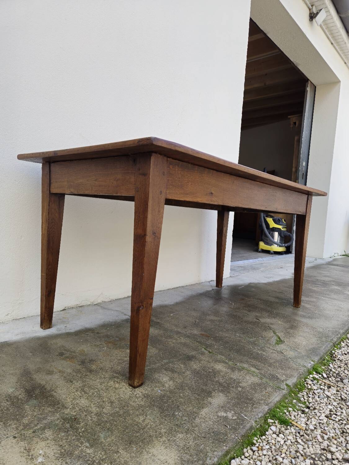 Antique rustic farmhouse table made in the 1900s - 1.54m