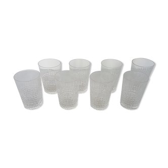 8 glasses whiskey (or glasses), Baccarat Crystal, model Nancy