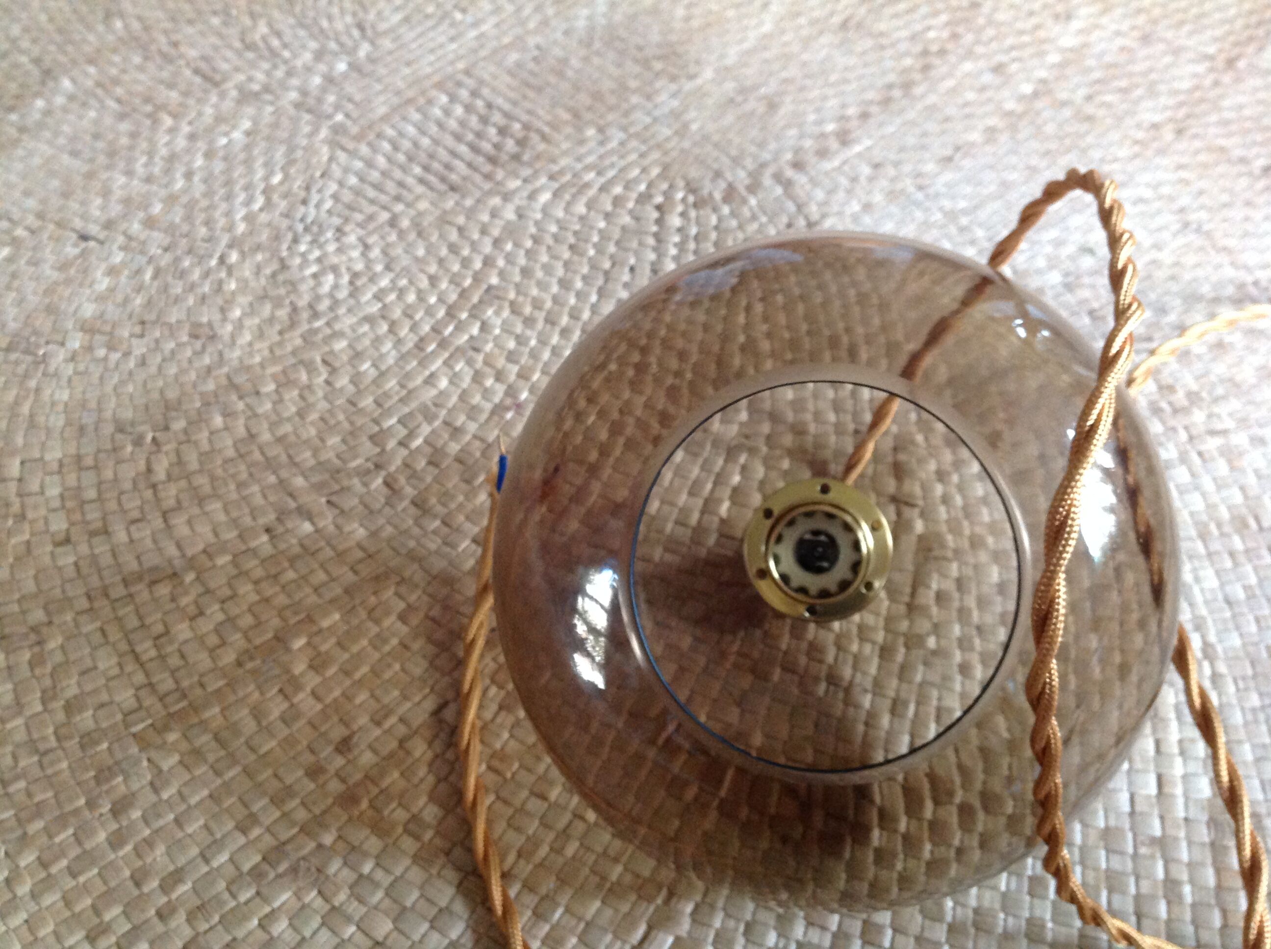 Smoked glass globe Hanging