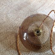 Suspension globe en verre fumé