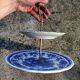 Lunéville retro cake stand