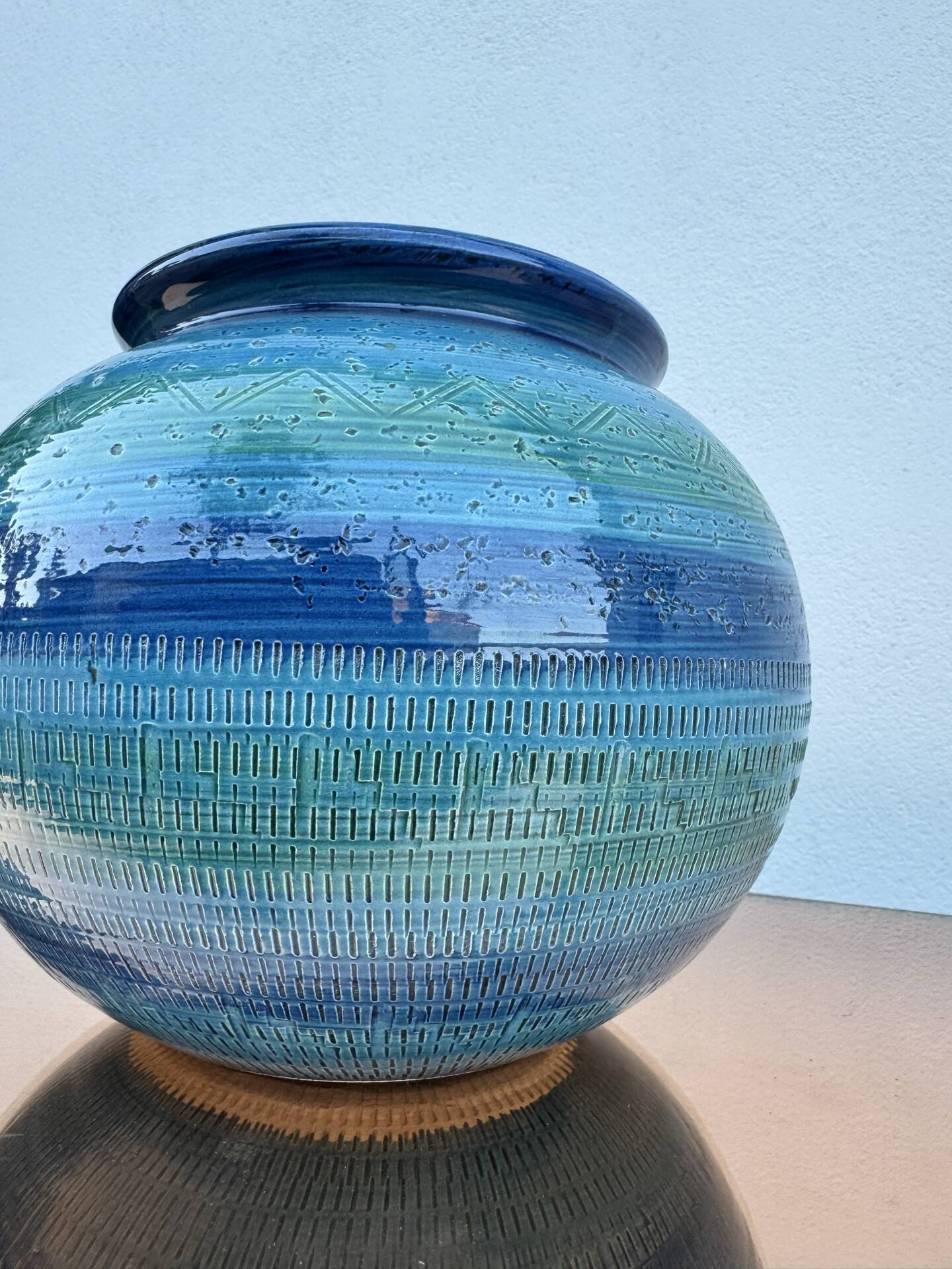 Ceramic cache pot Bitossi Aldo Londi 1960s