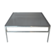 Coffee table chrome and smoked glass
