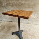 Old bistro table garden table cast iron with oak