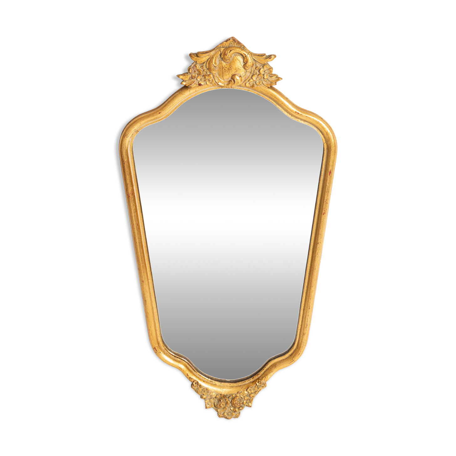 Miroir décoratif en bois doré, Italie, années 1960