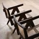 Pierre Jeanneret lounge chairs PJ-SI-29-A in teak and Cane, 1950s
