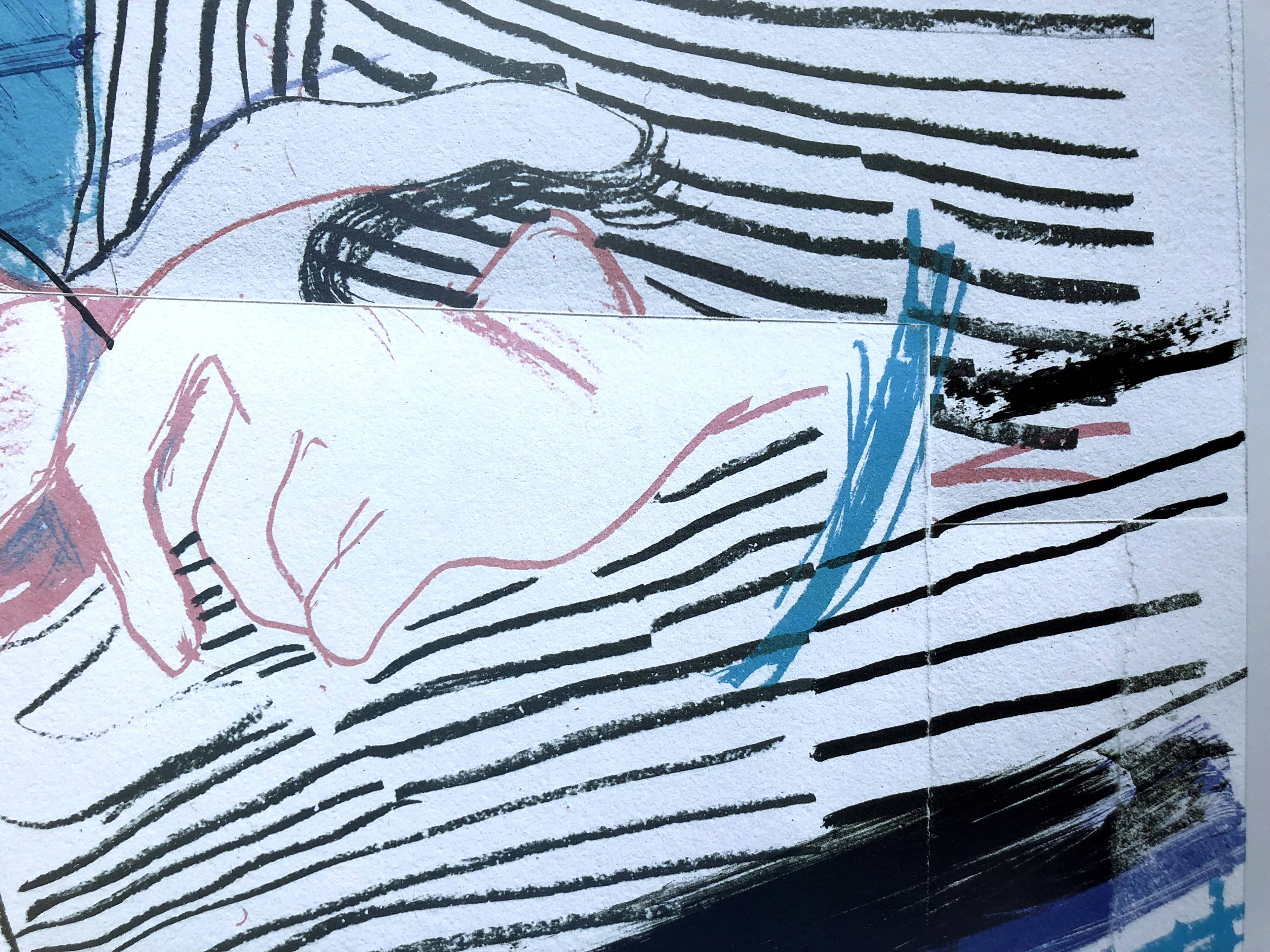 David hockney - offset poster - portrait of Jacques de Bascher 1975