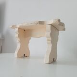 Antique carved solid wood stool