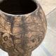 Brutalist Mid-Century Vase in German Ceramic by Gerhard Liebenthron, 1977