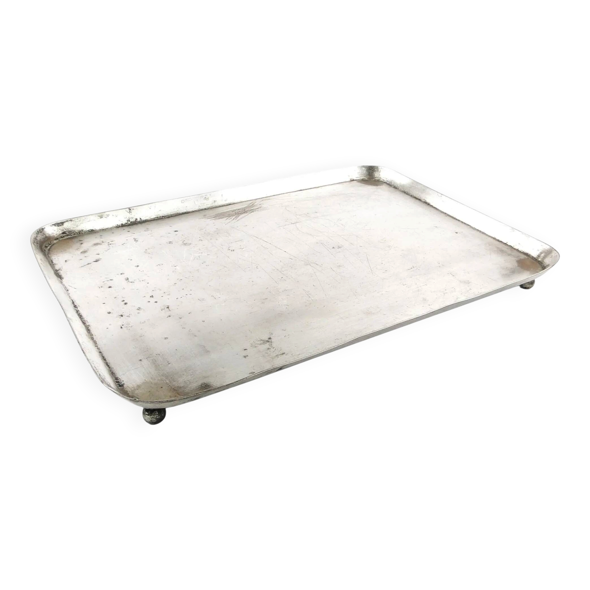 Art Deco tray, silver-plated brass, Norblin, Poland, 1930s