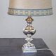 Elegant silverplate pair of bedside lamps, Italy 1970s