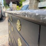 Commode ancienne d'époque restauration patinée noire